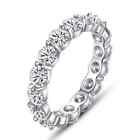 Certified 5 cttw Moissanite Wedding Eternity Band S 7  Stackable Tennis Ring