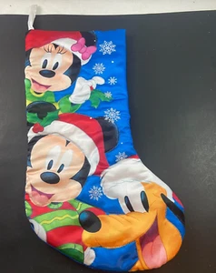 Disney gesteppter blauer Weihnachtsstrumpf Kurt S. Adler Mickey Minnie Pluto 18 Zoll - Bild 1 von 11