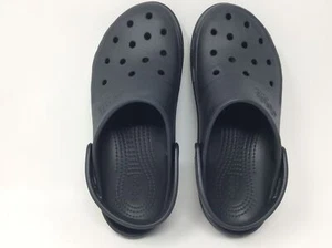 Crocs Jibbitz Black Clogs Slip On 202964 Size Mens 8 Womens 10 USED - Picture 1 of 10