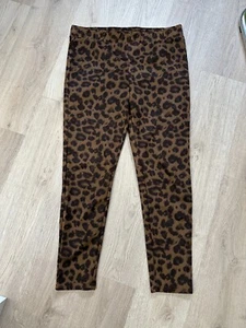 Leggings dunkelbraunes Leomuster etwa M-L-XL außen kuschelweich innen glatt - Bild 1 von 7
