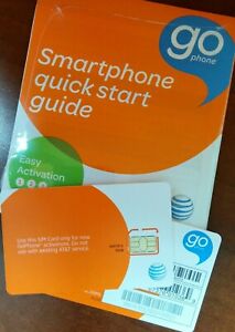 AT&T PREPAID GO PHONE 4G MICRO SIM CARD. NEW UNACTIVATED. SKU#6007a