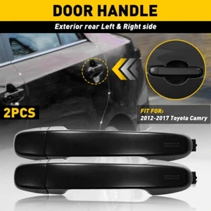 Exterior Door Handle Rear Left or For Right 2012-2017 Toyota Camry US Black 2Pcs - Picture 1 of 16