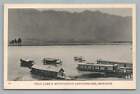 Dhal Lake & Mountains SRINAGAR Kashmir India Antique House Boats Postcard 1900s