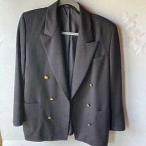 Women’s size 10 Wool Blazer Navy St Michael’s - Picture 1 of 14