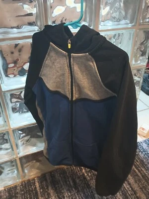 VTG Osh Kosh B'gosh Football Division Hoodie Boys Youth Sz 10-12  Blue Gray Y2K - Image 1 of 4