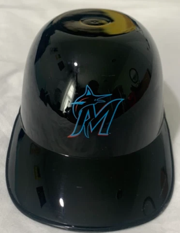 LOT of 4 MIAMI MARLINS Mini Batting Helmet 8 oz Ice Cream Snack Bowl Cup MLB Cap Cover
