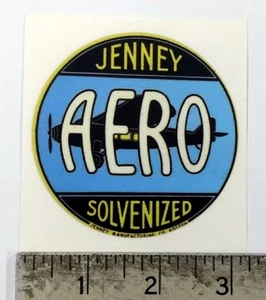 Calcomanía adhesiva vintage Jenney Aero 3" diámetro - Imagen 1 de 1