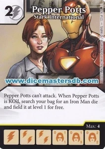 Pepper Potts Stark International #123 - Age of Ultron - Marvel Dice Masters - Picture 1 of 1