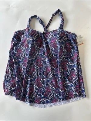 Camiseta sin mangas Croft & Barrow para mujer con multicolor talla 24W Foto 1 de 4