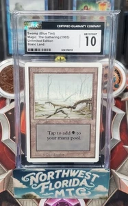Graded MTG Card - CGC Gem Mint 10 - Unlimited - Swamp (Blue Tint) - Picture 1 of 1