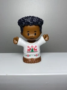 Little People Afroamerikaner JUNGE in CHRISTMAS PJ'S Jammies Figur Fisher Price - Bild 1 von 5