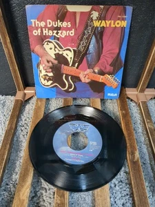 Waylon Jennings- The Dukes Of Hazzard PROMO Single w/Pic Sleeve - Picture 1 of 5