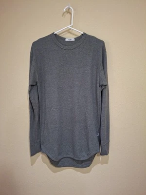 EPTM. Thermal Scallop Longline Extended Long Sleeve T-Shirt Green Mens S - Image 1 of 4