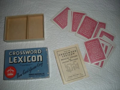 Vintage Parker Brothers Crossword Lexicon Card Game - COMPLETE - Image 1 of 3