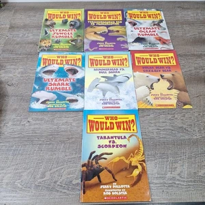Lot of 7 Who Would Win? Books by Jerry Pallotta (Scholastic, Paperback) - Picture 1 of 1