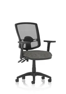 Eclipse Plus Ii Mesh Deluxe Chair Charcoal Adjustable Arms KC0313 - Photo 1/1