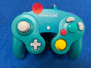 Controller ufficiale Nintendo GameCube Esmeral blu OEM completamente testato - Foto 1 di 11