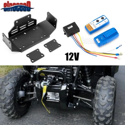 Front Bumper Winch Mount Brackets Winch Remote Control For Honda 500 Pioneer 520 - Изображение 1 из 4