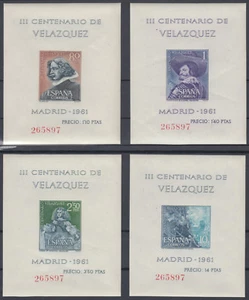 VELAZQUEZ FOGLI BLOCCO 1344/1347 SENZA TIMBRARE - ANNO 1961 - STESSA NUMERAZIONE - Picture 1 of 1