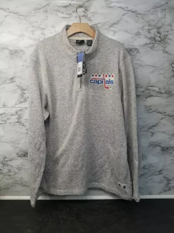 NEW Washington Capitals NHL Hockey Adidas Pullover 1/4 Zip Sweater L DN2168 Cover