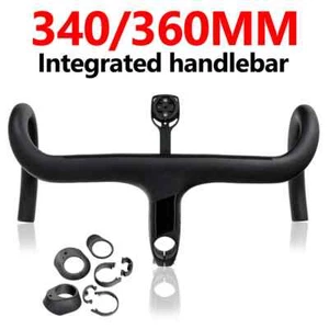 Manillar integrado para bicicleta de carretera de carbono 340/360 mm con vástago 28,6 * 70-100 mm barra de caída - Imagen 1 de 12