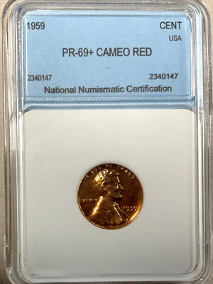 Proof 1959 Lincoln Memorial Cent NNC Proof.  69+ RD Cameo LIST $2000.00 - Image 1 of 4