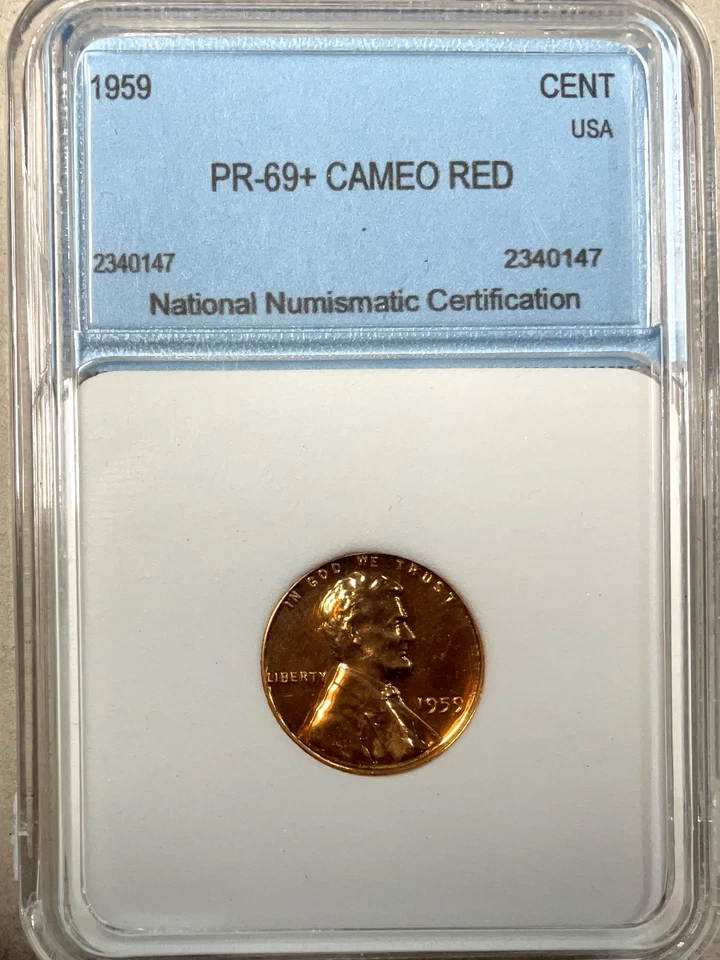 Proof 1959 Lincoln Memorial Cent NNC Proof.  69+ RD Cameo LIST $2000.00 - Image 1 of 4