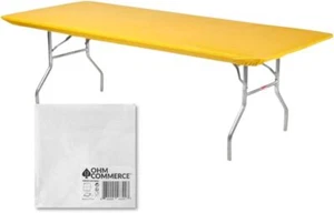 Kwik Covers Rectangular Plastic Table Covers Bundle of 5 with Seventy 70 Ohm - Picture 1 of 7