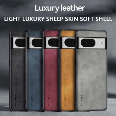 For Google Pixel 7 Pro 7A 8 Pro 8 9 Pro ShockProof PU Leather Slim Phone Case - Image 1 of 4