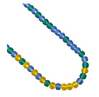 100 Green Blue Yellow Assorted Mix Czech Glass 5Mm Rondelle Fire Polished Beads