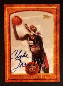 1997-98 Topps #8 Clyde Drexler Certified Autograph Auto Rockets (HOF) NM-MINT - Picture 1 of 2