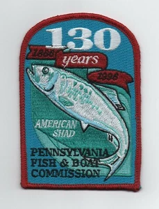 Pennsylvania Fisch & Boot Comm. 130 Jahre Anniv. (1996) Patch, neuwertig - Bild 1 von 1
