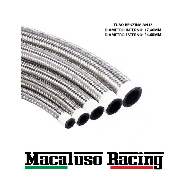 1MT TUBO BENZINA AN12 17,46MM AERONAUTICO IN ACCIAIO INTRECCIATO INTERNO GOMMA - Immagine 1 di 1