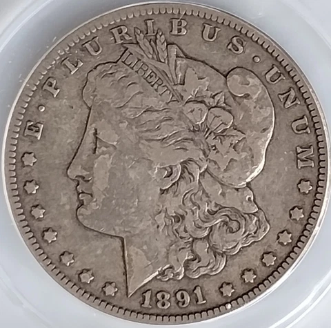 1891-CC Morgan Silver Dollar - Very Fine VF20 - Toned Carson City Beauty! Cover
