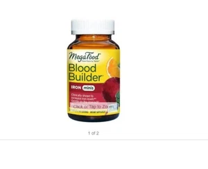 MegaFood Blood Builder Minis - Iron Supplement Shown to Increase Levels 120 Tabs - Picture 1 of 2