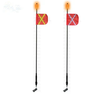6FT Mining Buggy Whip Warning Light Safety Flag for mining/sand/off road/utv - Picture 1 of 7