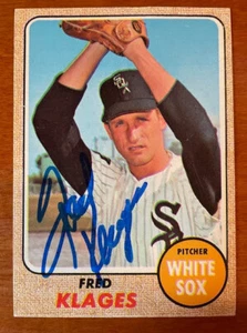 Fred Klages Signed 1968 Topps #229 Chicago White Sox - Picture 1 of 3