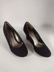 DEXFLEX by Dexter Charcoal Gray Black Wedge Heel Pumps Size 7 - Picture 1 of 8