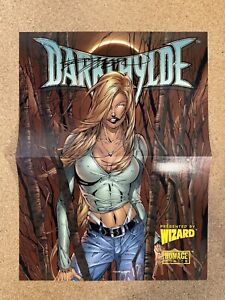 Wizard Darkchylde Promotional Poster Signed by Randy Queen 1998 Vintage And Rare
