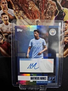 MATHEUS NUNES Autograph 055/250 Topps Team Set Manchester City #AU-MN 2024-25 - Picture 1 of 3