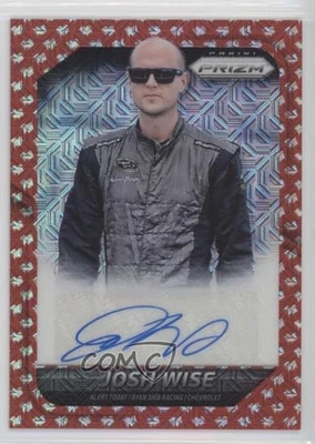 2016 Panini Prizm NASCAR Driver Signatures Red Flag /50 Josh Wise #JW Auto - Image 1 of 2