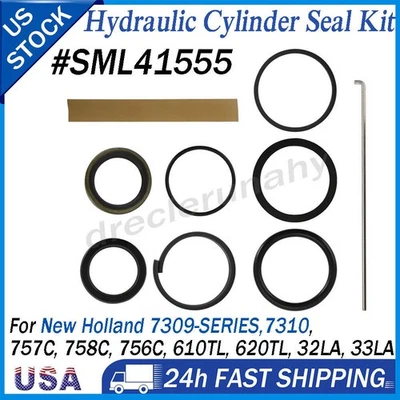 Se adapta a New Holland 7309 7310 reemplaza SML41555 kit de cilindros de 2-1/4" diámetro x varilla de 1-3/8" Foto 1 de 4