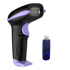 Wireless Barcode Scanner 328 Feet Transmission Distance USB Cordless 1D Laser... - Picture 1 of 9