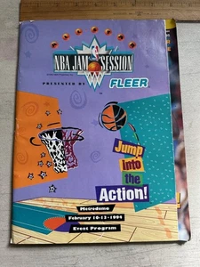 Revista del programa de baloncesto NBA Jam Session Inside Stuff 1994 con tarjetas Fleer - Imagen 1 de 7