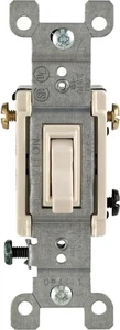 Leviton 01453-02T Light Almond 15A Toggle AC Quiet Switch 4.2 H x 1.31 W in. - Picture 1 of 1