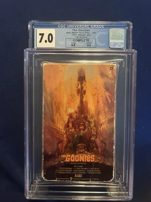 Rare 1986 The Goonies Beta Tape not VHS CGC Graded 7.0 WarnerSpielberg 1985 Foto 1 de 4