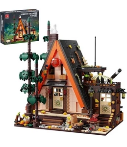 Wood Cabin Building Blocks Set with LED Lights,1180 Pcs Wooden Forest House B... - Picture 1 of 8