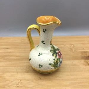Antique Italian Handmade/Signed Pitcher. Hand Painted. Gialletti. Deruta, Italy. - Picture 1 of 9