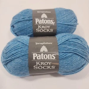 Patons Kroy Wool Blend Sock Yarn~Lot of 2 Skeins~Saltwater 55739US - Picture 1 of 3