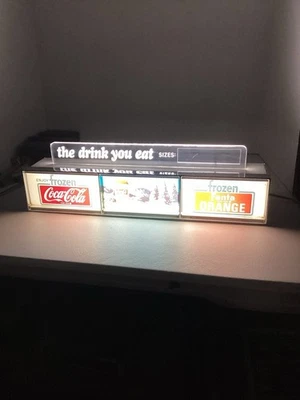 De colección Frozen Coca Cola Fanta Naranja, Letrero Iluminado ¡La bebida que comes!! Foto 1 de 4